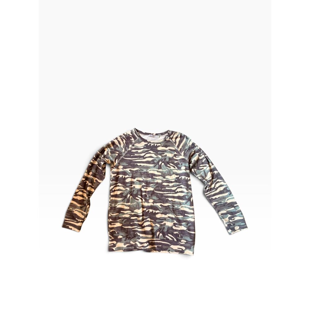 Michelle Mae Camouflage Crewneck Soft Knit Pullover Size S